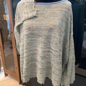 Free People Sweater Multi Color Large
